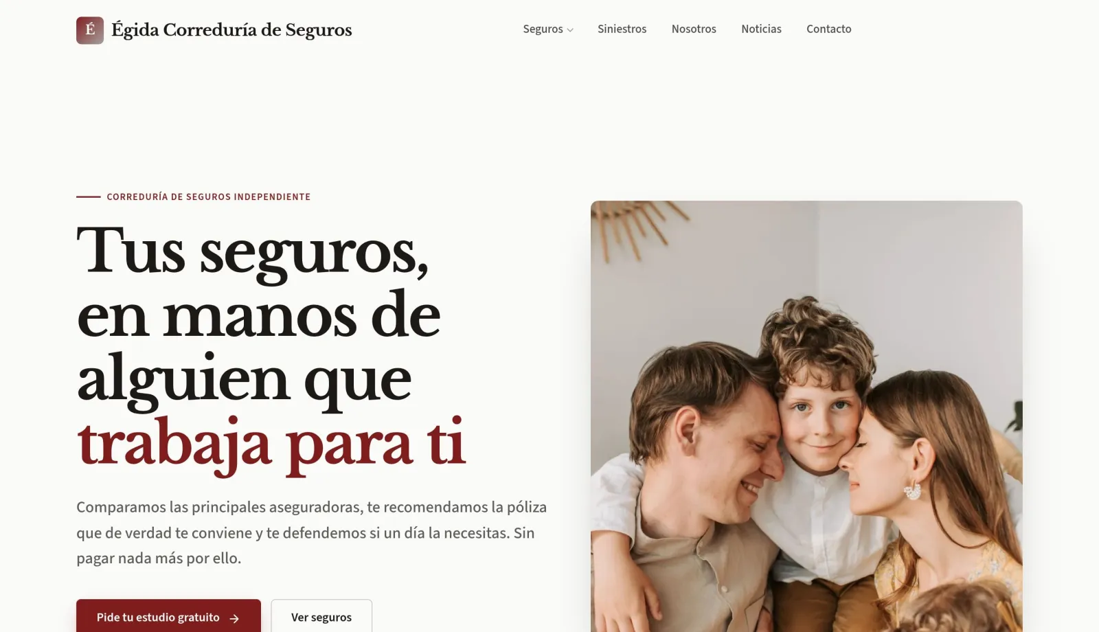 Portada de Égida, una correduría de seguros hecha con clixxii