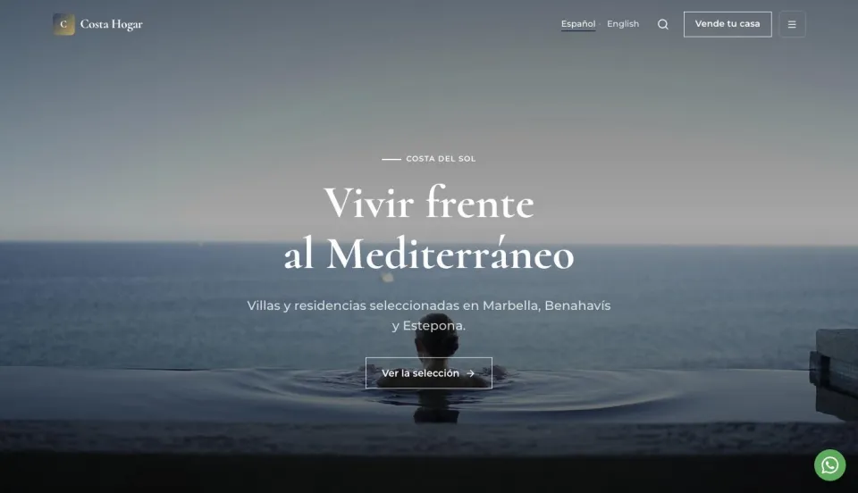 Portada de Costa Hogar, una inmobiliaria de la Costa del Sol hecha con clixxii